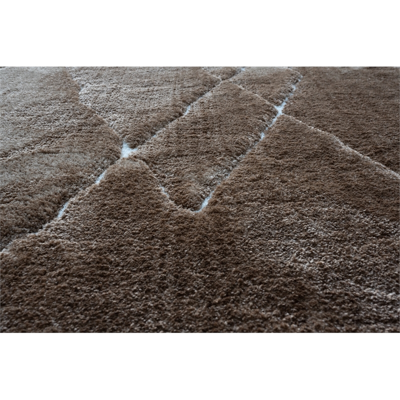 Nube Messina Brown Copper Rust and Ivory Recycled Polyester Area Rug