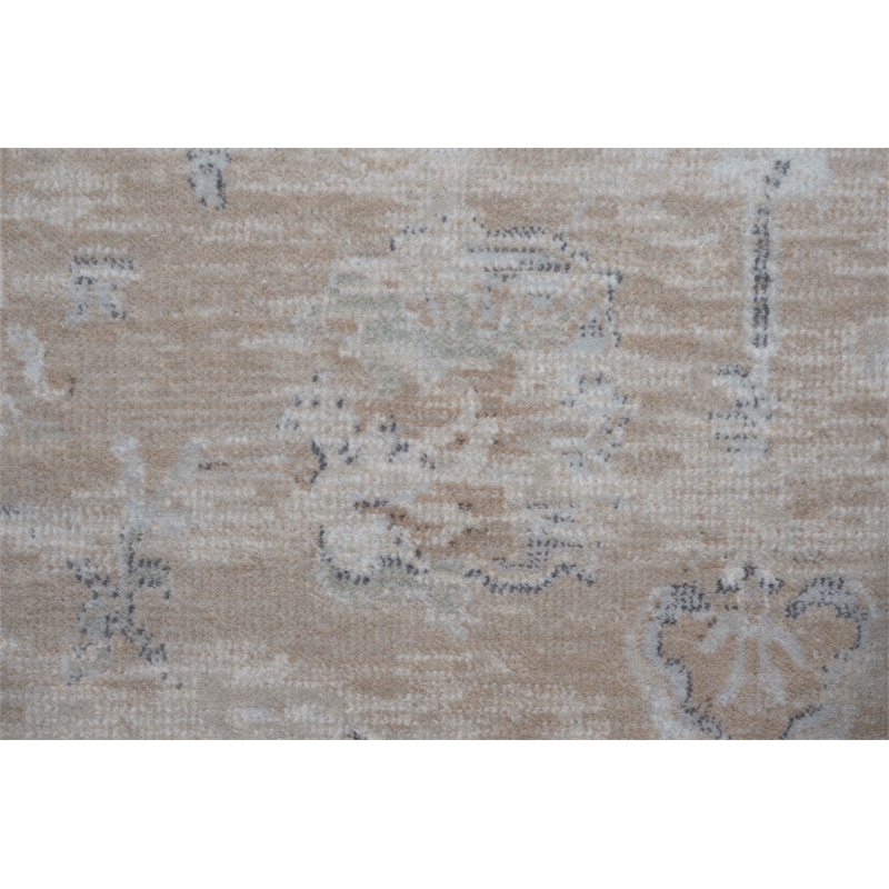 Eno Elmina Brown Ivory Taupe and White Viscose  Area Rug