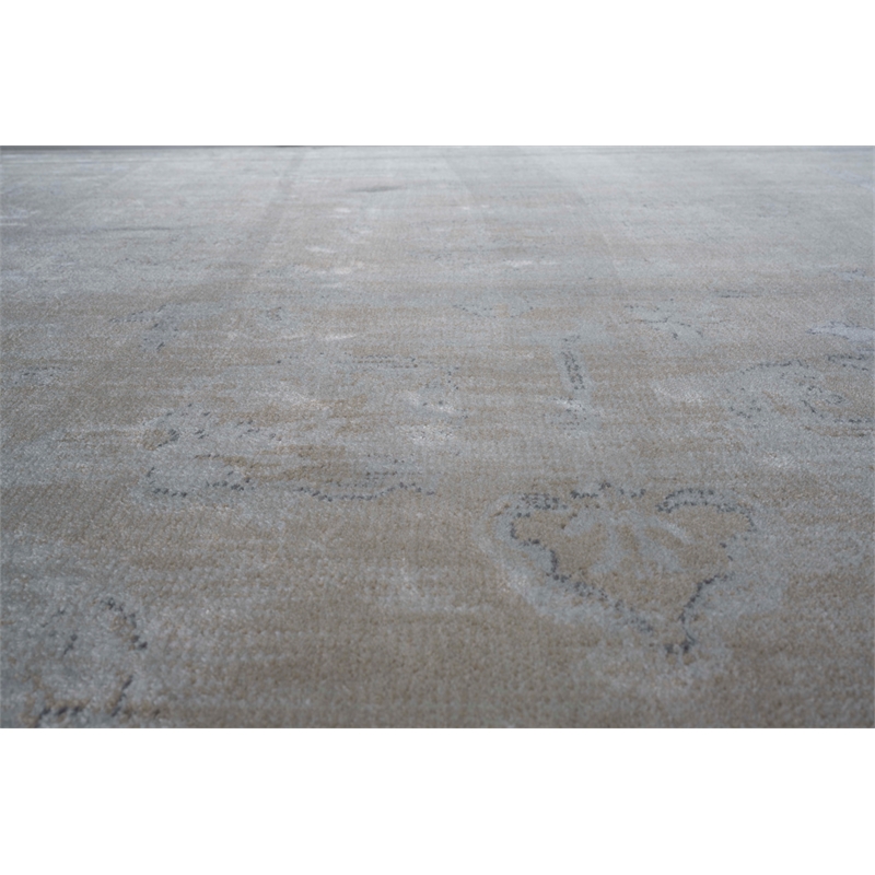 Eno Elmina Brown Ivory Taupe and White Viscose  Area Rug