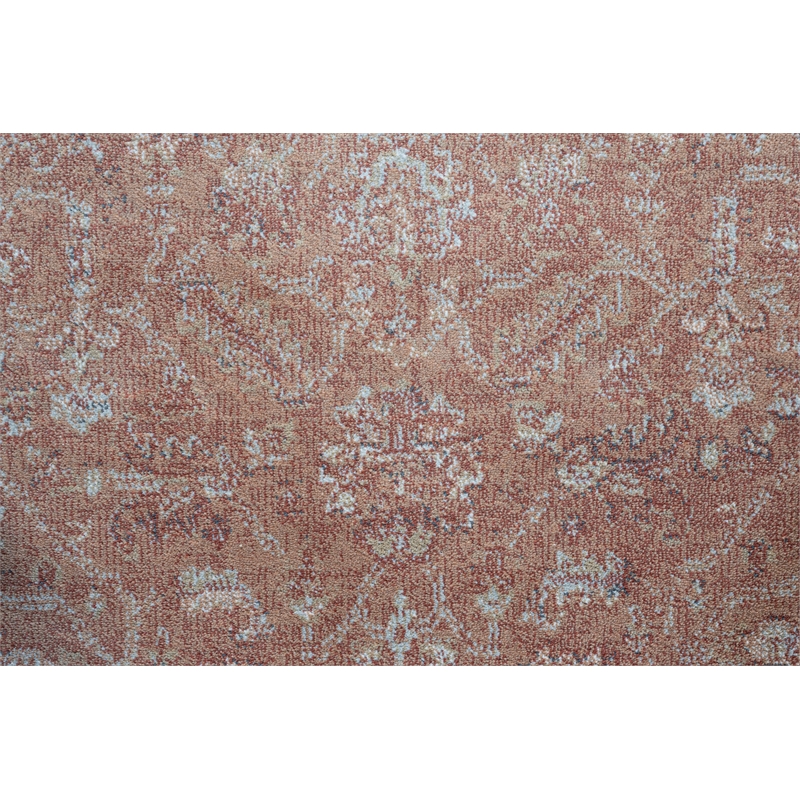 Eno Lyra Rust and Ivory Viscose Area Rug