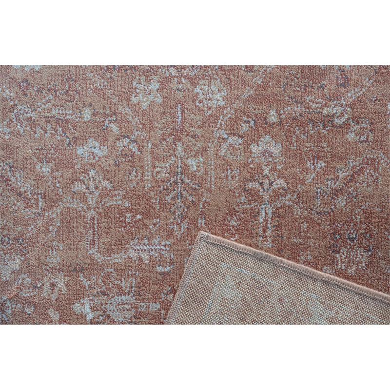 Eno Lyra Rust and Ivory Viscose Area Rug
