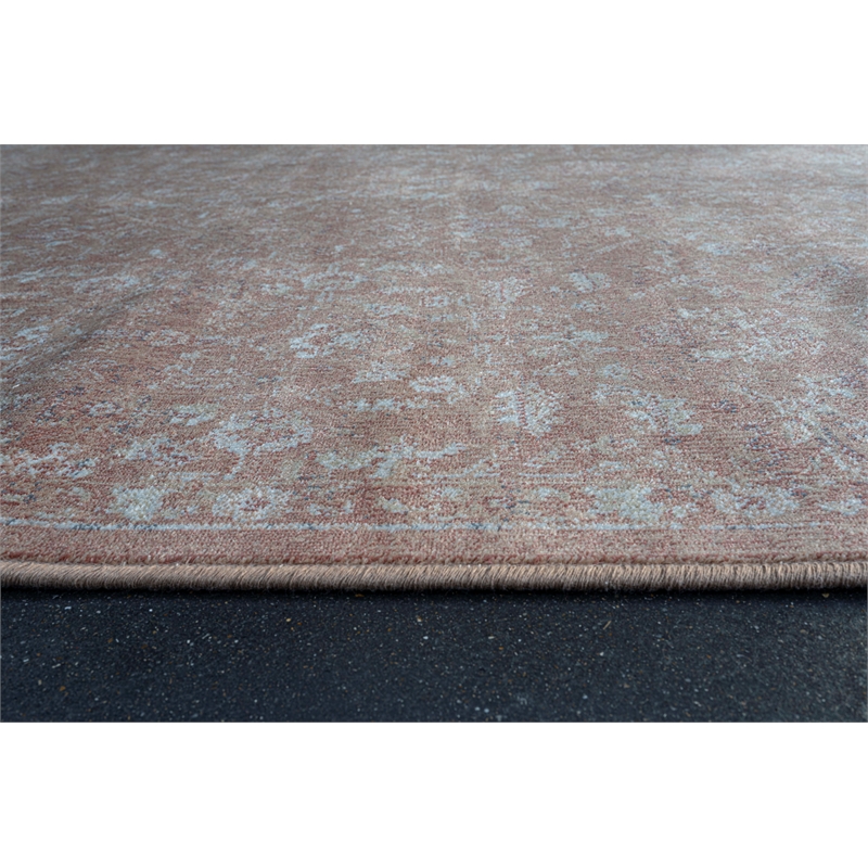 Eno Lyra Rust and Ivory Viscose Area Rug