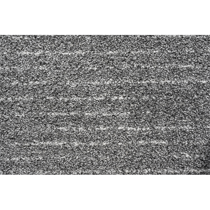 Granada Liora Charcoal Gray Ivory and White Polypropylene Area Rug