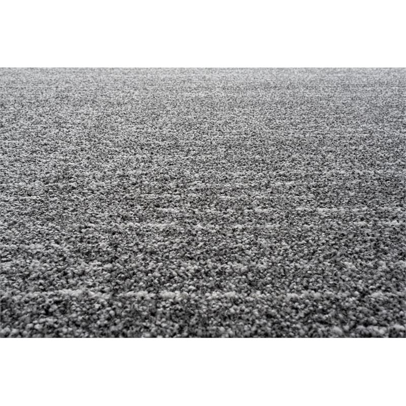 Granada Liora Charcoal Gray Ivory and White Polypropylene Area Rug