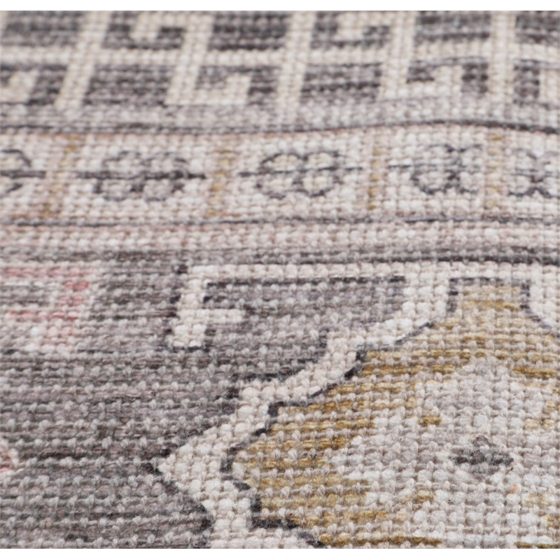 Malta Akira Natural Blush Multi-color Cotton Blend Washable Area Rug