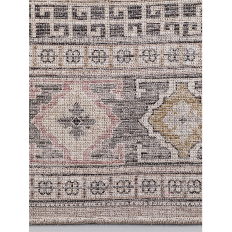Malta Akira Natural Blush Multi-color Cotton Blend Washable Area Rug