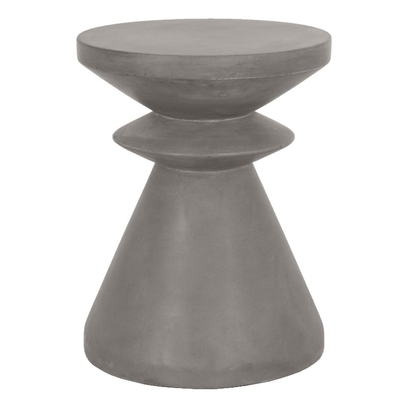 Essentials For Living District Pawn Stone Accent Table in Slate Gray