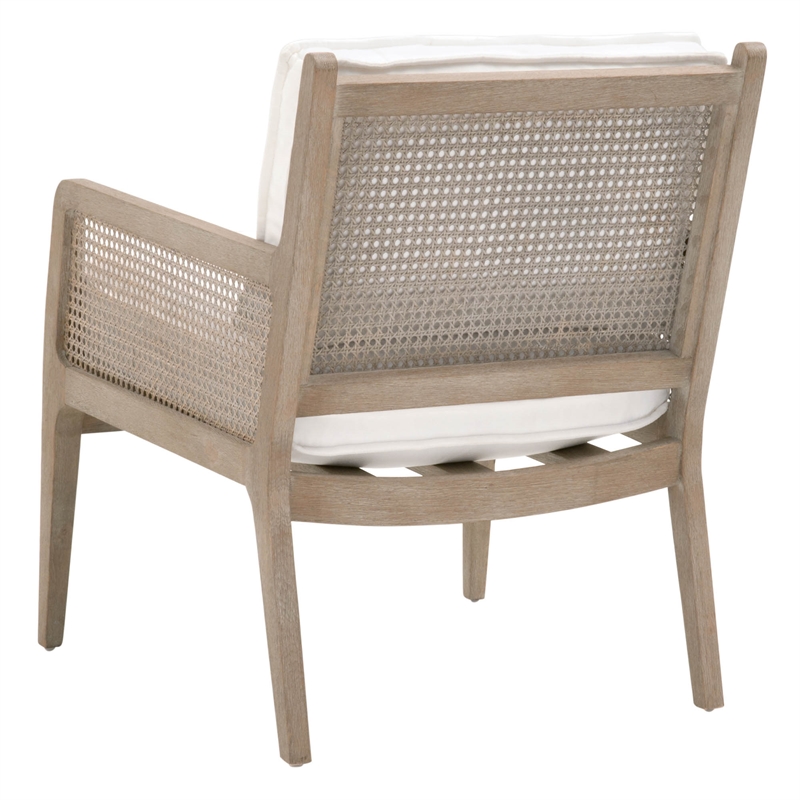 Essentials For Living Stitch & Hand Leone Wood Club Chair in Gray