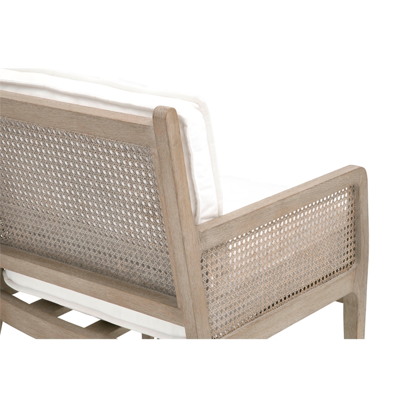 Essentials For Living Stitch & Hand Leone Wood Club Chair in Gray
