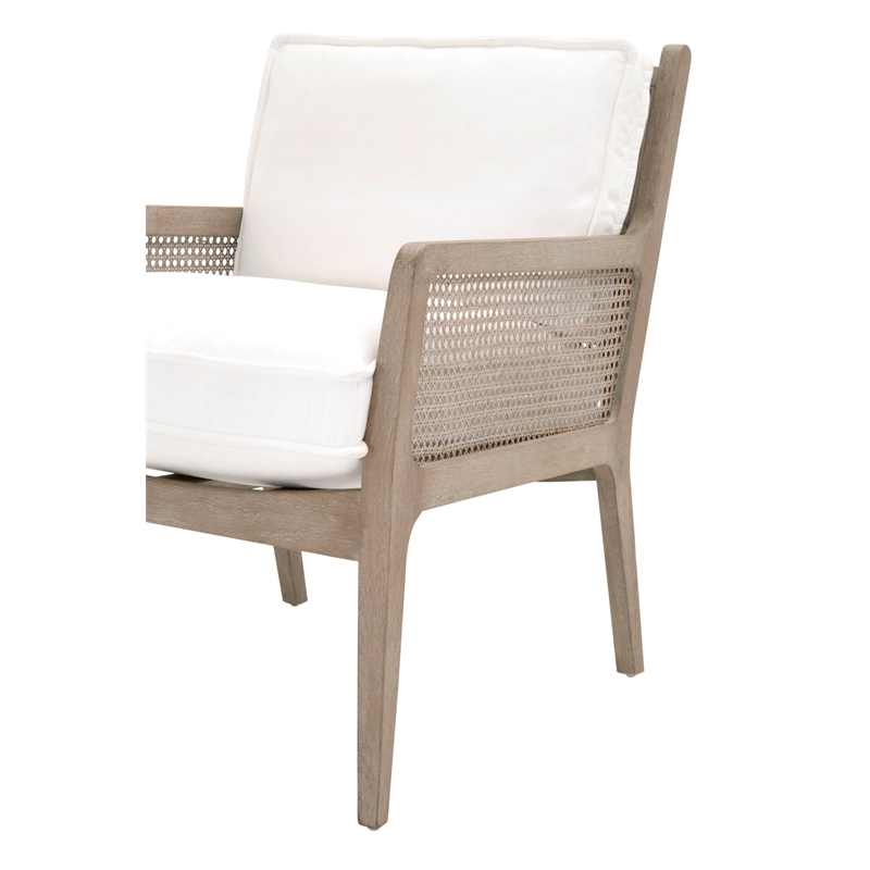 Essentials For Living Stitch & Hand Leone Wood Club Chair in Gray