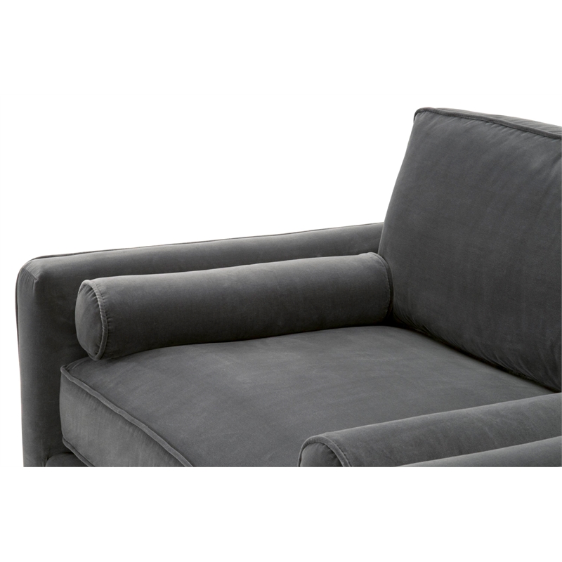 Essentials For Living Stitch & Hand Parker Fabric Sofa Chair in Gray