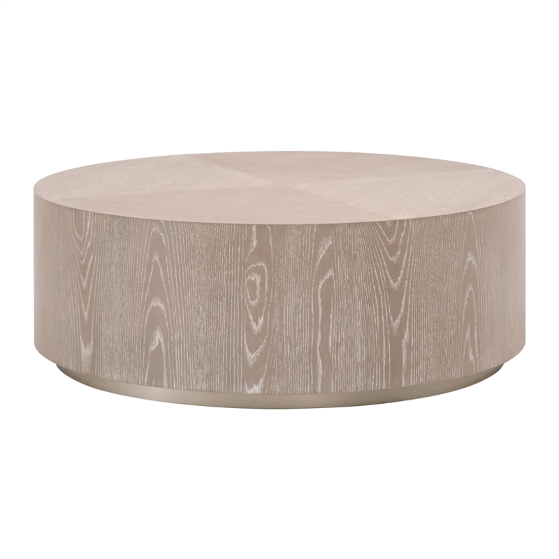 Essentials For Living District Roto Wood Large Coffee Table in Gray