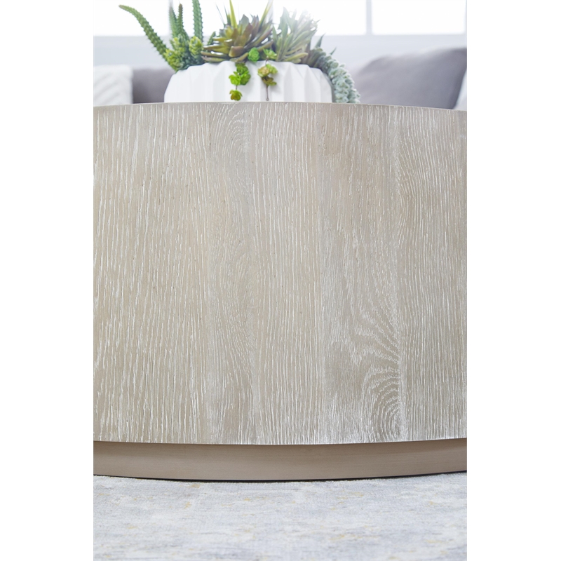 Essentials For Living District Roto Wood Large Coffee Table in Gray