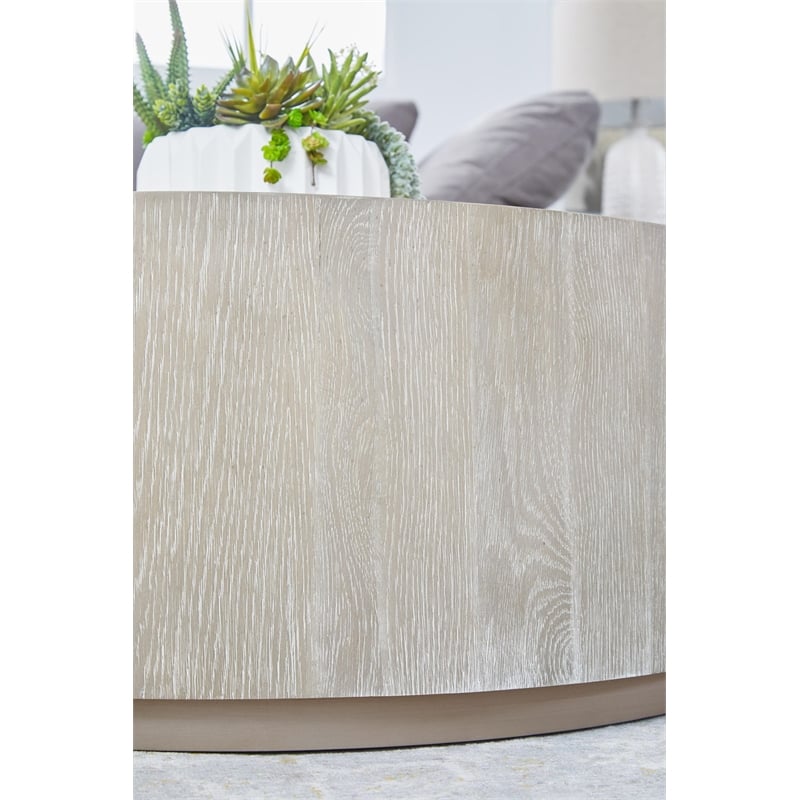 Essentials For Living District Roto Wood Large Coffee Table in Gray