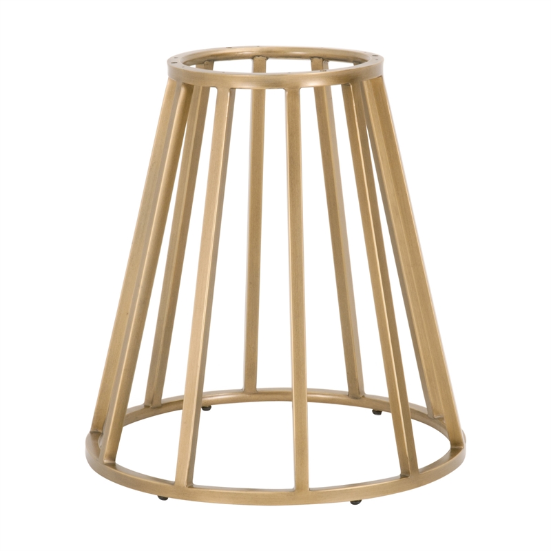 Essentials For Living Traditions Turino Metal Dining Table Base in Gold