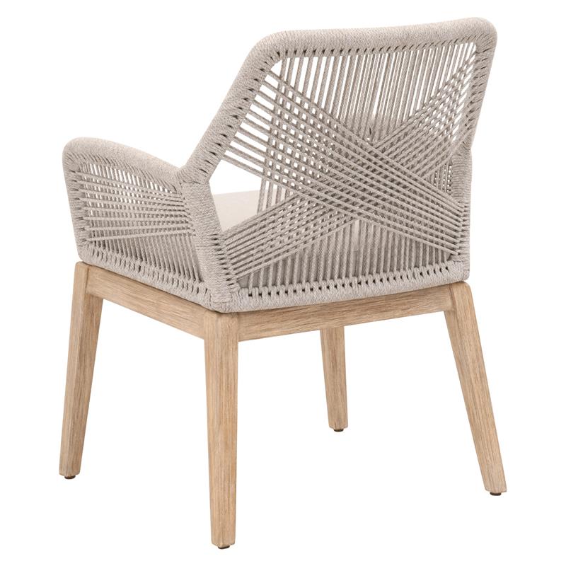 Essentials For Living Woven Loom Fabric Arm Chair - Taupe Gray (Set of 2)