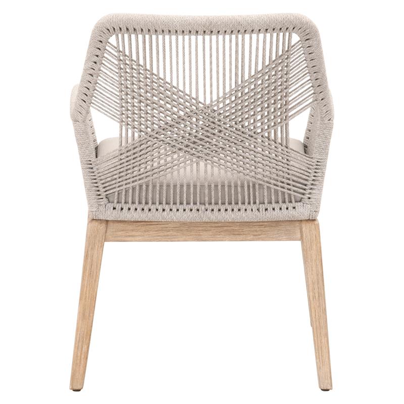Essentials For Living Woven Loom Fabric Arm Chair - Taupe Gray (Set of 2)