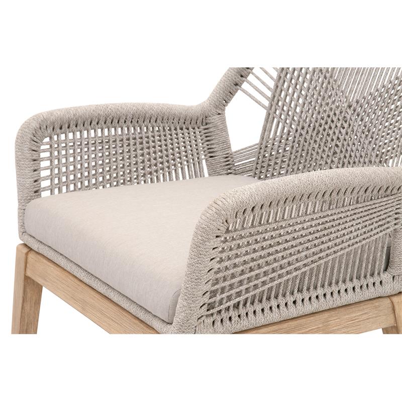 Essentials For Living Woven Loom Fabric Arm Chair - Taupe Gray (Set of 2)