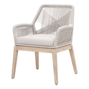 Essentials For Living Woven Loom Fabric Arm Chair - Taupe Gray (Set of 2)
