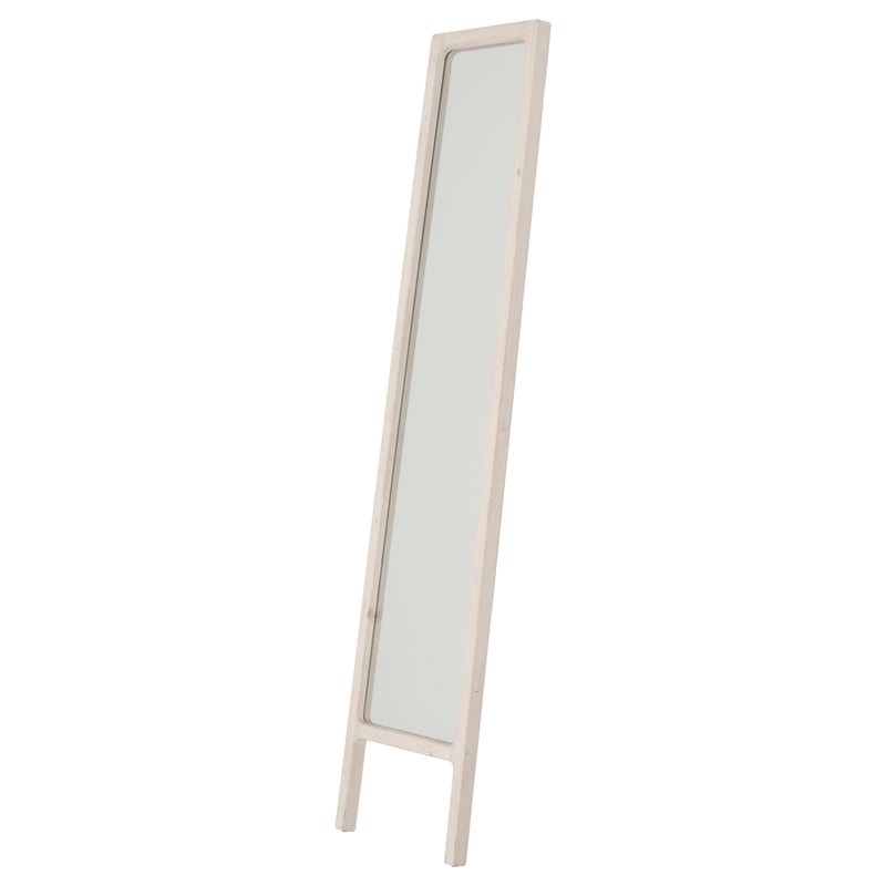 Essentials For Living Bella Antique Laney Wood Mirror in White Wash