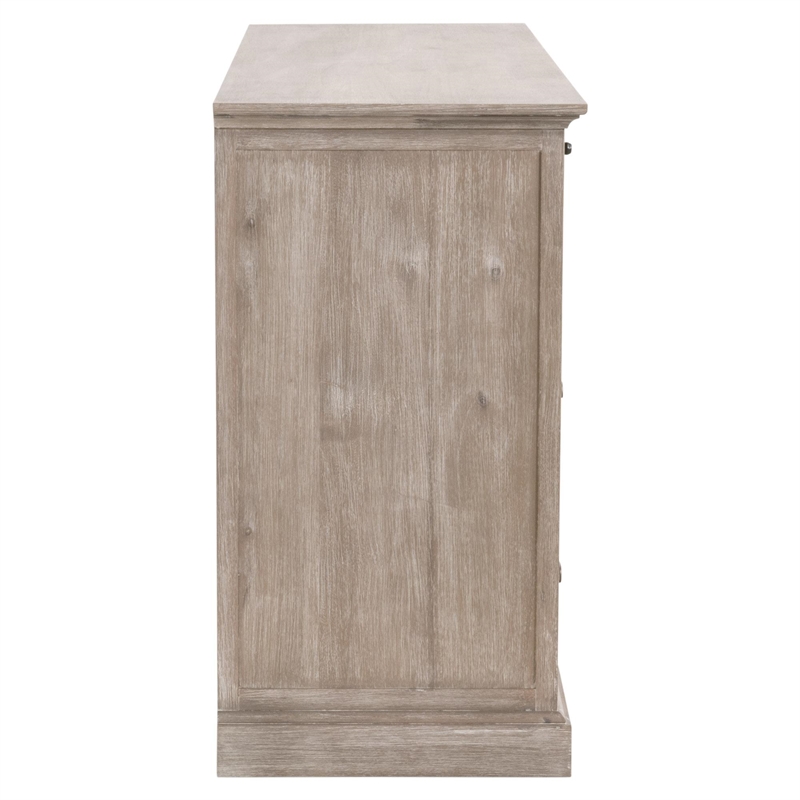 Essentials For Living Traditions Eden Wood 7-Drawer Media Dresser in Gray
