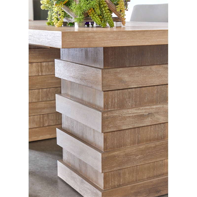 Essentials For Living Traditions Plaza Wood Extension Dining Table - Gray