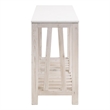 Essentials For Living Bella Antique Spruce Wood Console Table in White