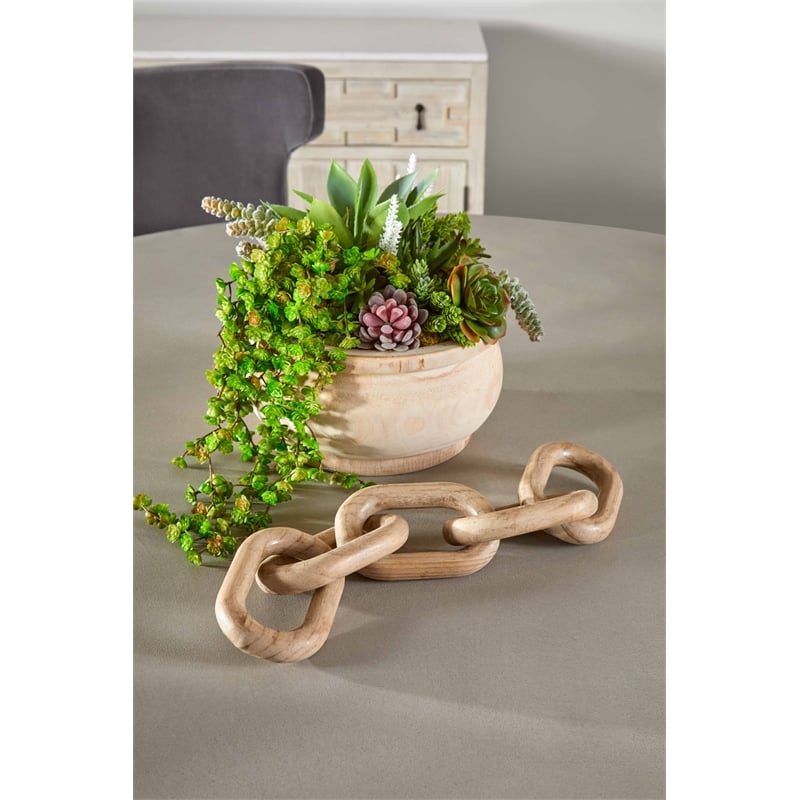 Essentials For Living Bella Antique Cinq Wood Link in Smoke Gray Pine