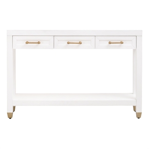 Essentials For Living Traditions Stella Wood Console Table in Matte White