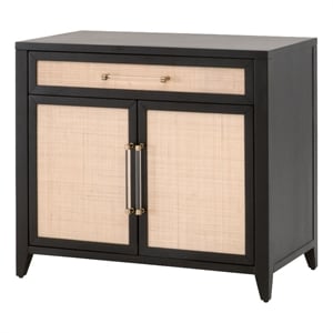 Essentials For Living Traditions Holland Wood Media Chest - Black/Natural