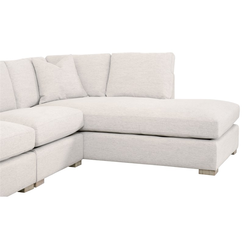 Essentials For Living Stitch & Hand Fabric Right-Facing Chaise in Stone