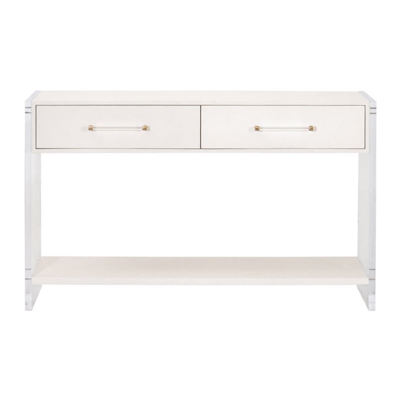Essentials For Living Sonia Wood Console Table in Pearl