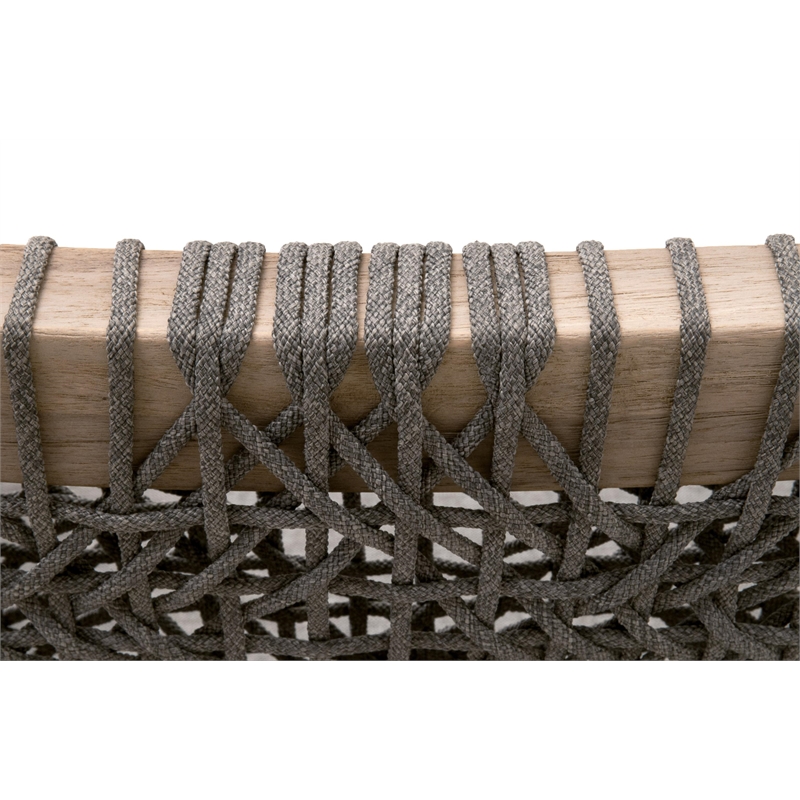 Essentials For Living Costa Outdoor Fabric/Wood Club Chair in Dove Gray