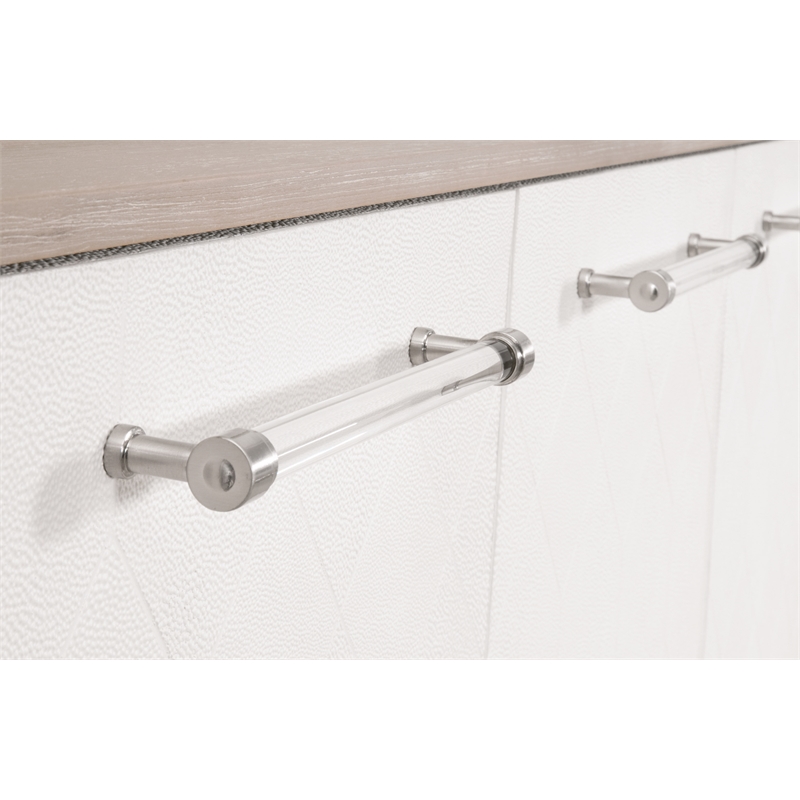Lorin Shagreen Sideboard - Pearl Shagreen Resin and Natural Gray Acacia