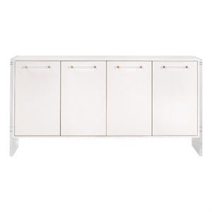 Sonia Shagreen Media Sideboard - Pearl Shagreen Resin and Lucite