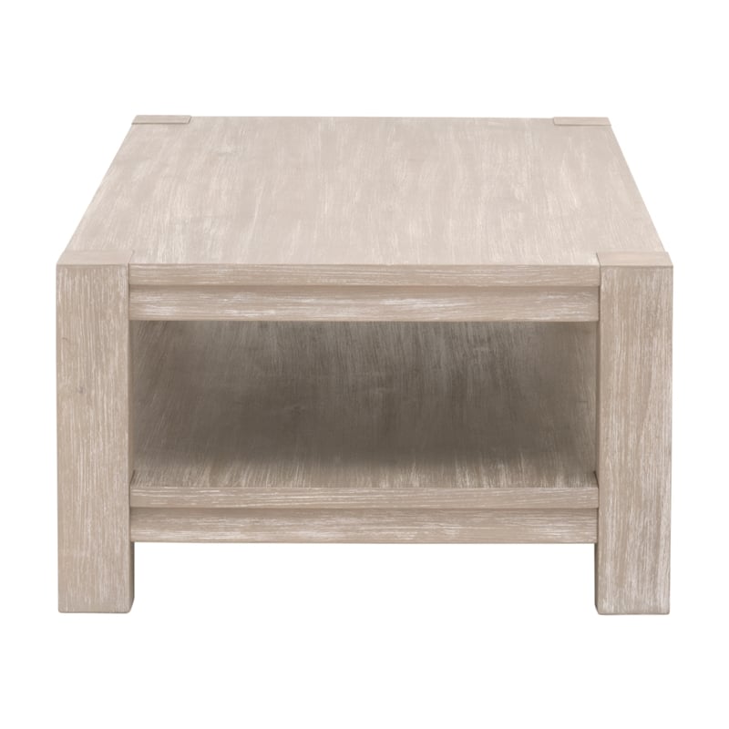 Essentials For Living Adler Coffee Table - Natural Gray Solid Acacia Wood