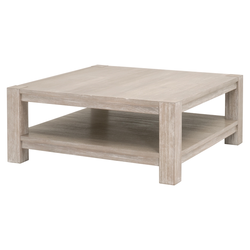 Essentials For Living Adler Square Coffee Table - Natural Gray Acacia Wood