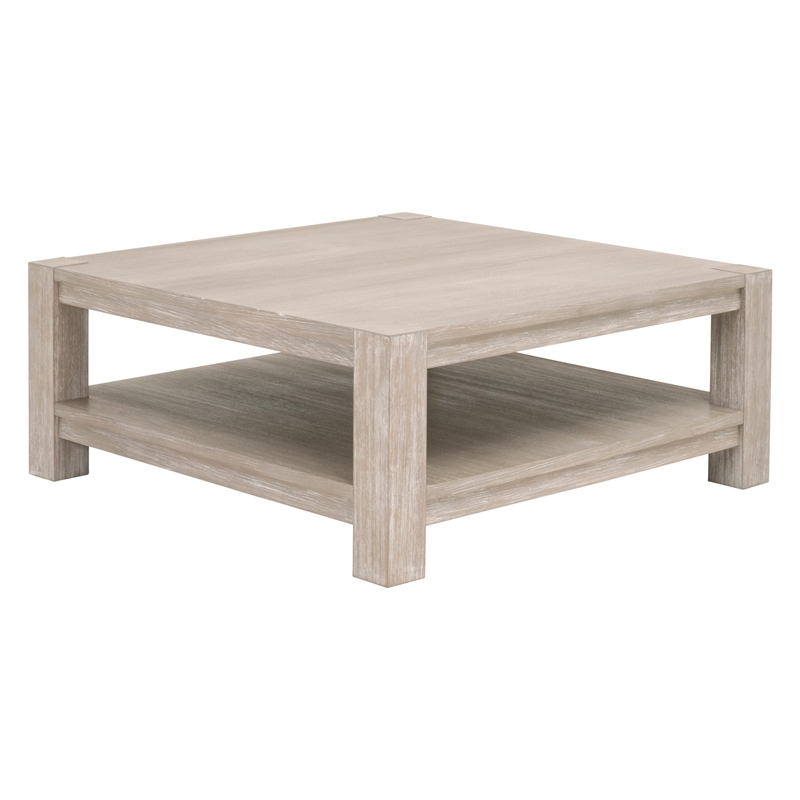 Essentials For Living Adler Square Coffee Table - Natural Gray Acacia Wood