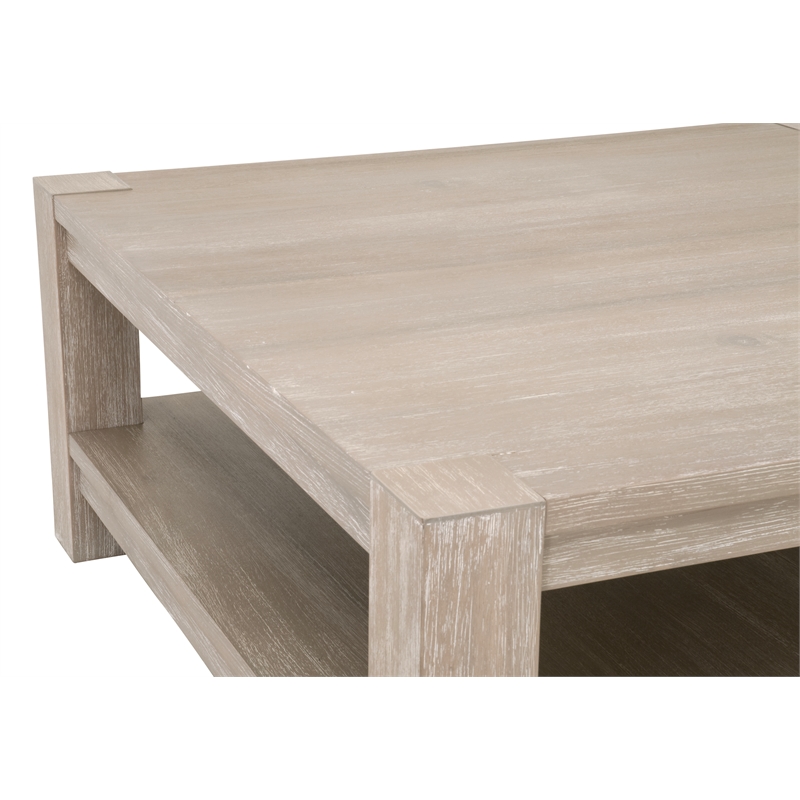 Essentials For Living Adler Square Coffee Table - Natural Gray Acacia Wood