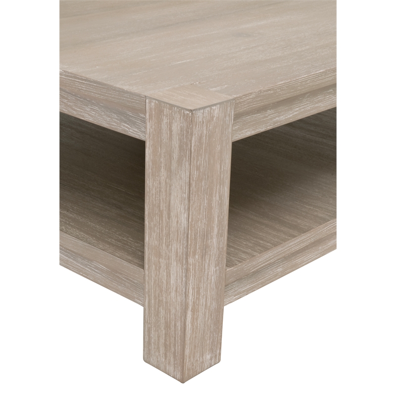 Essentials For Living Adler Square Coffee Table - Natural Gray Acacia Wood