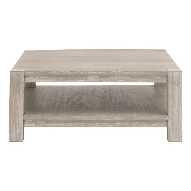 Essentials For Living Adler Square Coffee Table - Natural Gray Acacia Wood