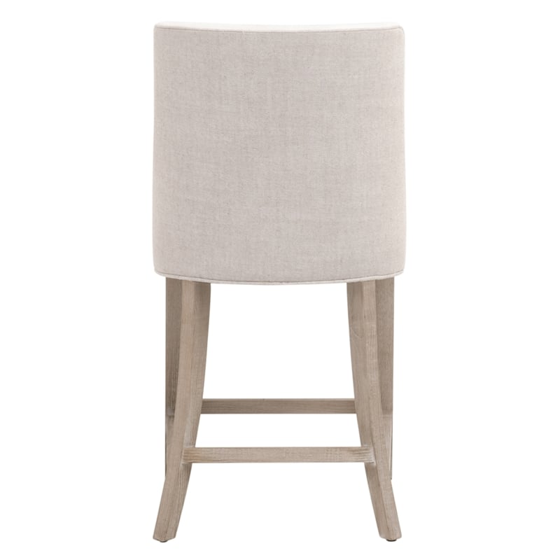 Duet Counter Stool - LiveSmart Peyton-Pearl and Bisque French Linen Fabric