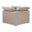 Sky Modular Corner Chair - Performance Taupe Micro Boucle Fabric & Espresso