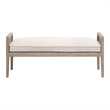 Leone Bench - Performance Beige Fabric and Natural Gray Oak