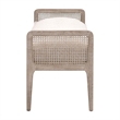 Leone Bench - Performance Beige Fabric and Natural Gray Oak