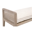 Leone Bench - Performance Beige Fabric and Natural Gray Oak