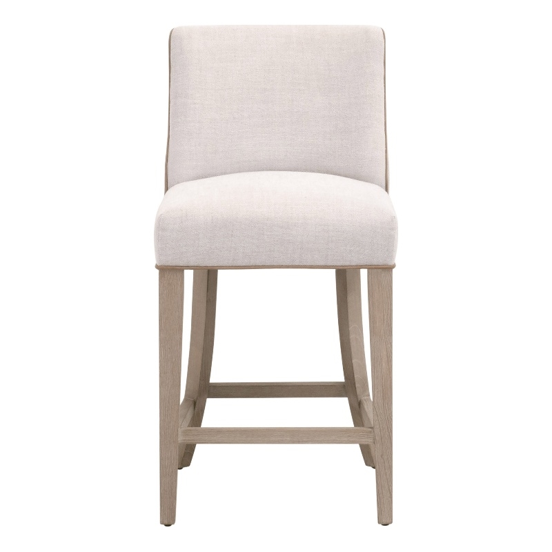 Duet Counter Stool - Beige & Brown Fabric