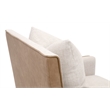 Harmony Arm Chair With Casters - Beige & Brown Fabric