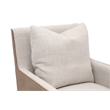 Harmony Arm Chair With Casters - Beige & Brown Fabric