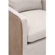 Harmony Arm Chair With Casters - Beige & Brown Fabric